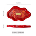 Minimalist style new year red snack tray dried fruit plate living room bedroom desktop organizer office glasses storage tray