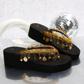 plus size flip-flops for women, 2025 summer european and american style, temu hot seller, lightweight outdoor wear, tassel sandals for women