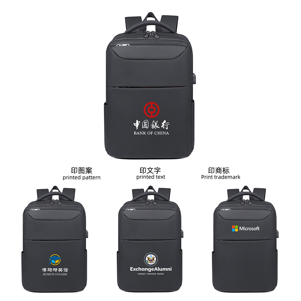 Premium Business Backpack Customized Logo Waterproof Multifunctional Large Capacity Men's Commuter Travel Computer Backpack
