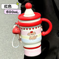 New arrival high-looking large-capacity cartoon handle ice insulation cup cute student straw cup coffee cup office cup