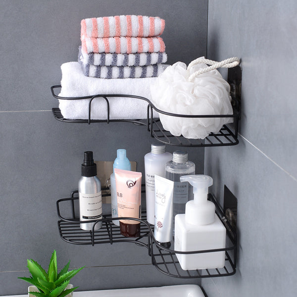 No punching corner rack toilet tripod toilet rack bathroom rack toilet bathroom wall rack