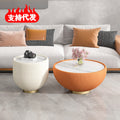 Accessible luxury modern slate coffee table extremely casual designer furniture scandinavian living room small apartment round size bowl coffee table