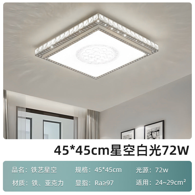 Living room light simple modern round atmosphere led ceiling light crystal bedroom light dining room lighting household lighting