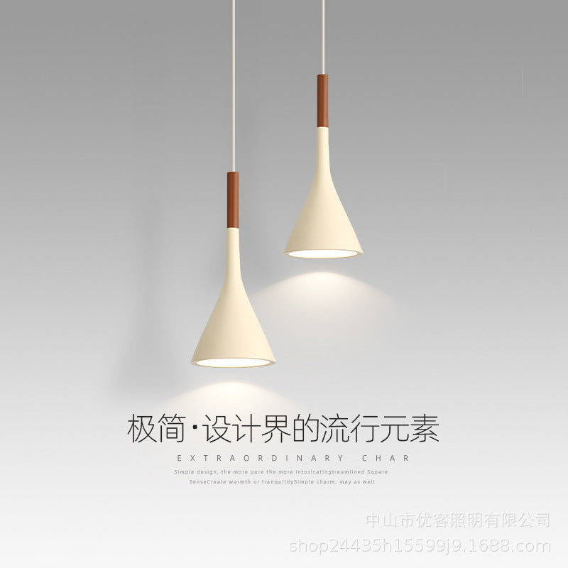 Long-term Internet celebrity bedside chandelier creative personality bedroom light cream wind master bedroom designer minimalist bar lighting