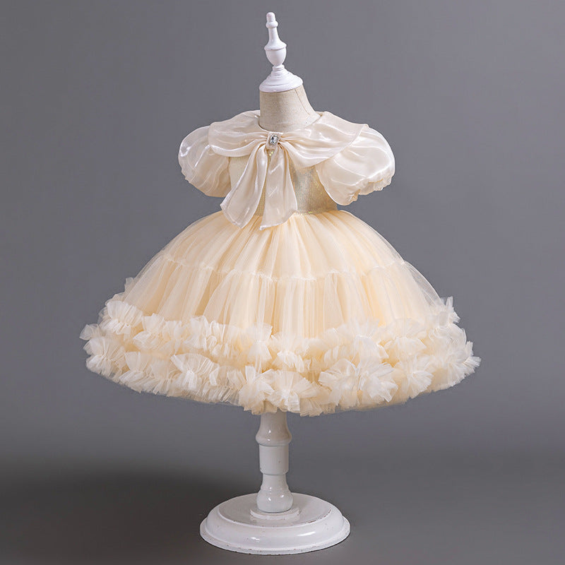Yimingwei cake skirt girls' dress children's clothing korean girl runway performance costume kids princess tutu skirt