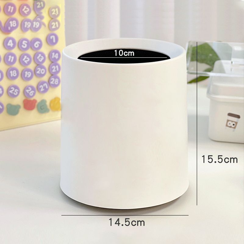 Trash can for homelarge capacity popular ins cream style high-end accessible luxury high-looking casual double-layer paper basket without cover