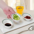 Minimalist green ceramic snack & dessert plate - restaurant, home, condiment dish, hotel hot pot dipping dish, soy sauce dish