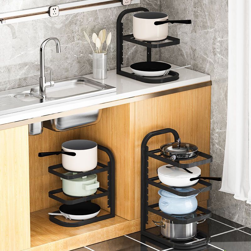Sink rack, pot rack, special pot storage, kitchen stainless steel rack, multi-layer for home cabinet with layers