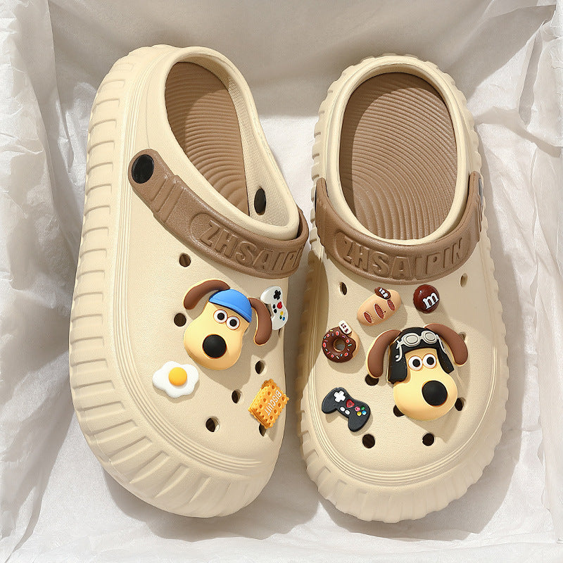 Crocs women's summer outwear 2024best selling thick sole heightening beach non-slip toe cap sandals women's new arrival