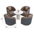 Brown color one table (diameter 70) + four chairs