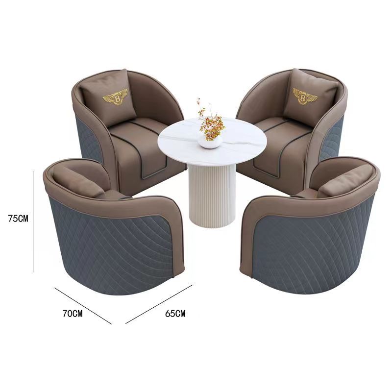 Luxury milk tea shop/coffee shop double seater casual reception/meeting pub/bar booth sofa and coffee table set