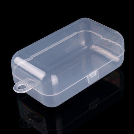 Baby teething glue storage box, water drop box, transparent plastic box, triangular fruit and vegetable music box.