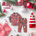 Source factory cross-border new product kidssuitstripesshirt pajamas two-piece set christmas kids pajamas home clothes