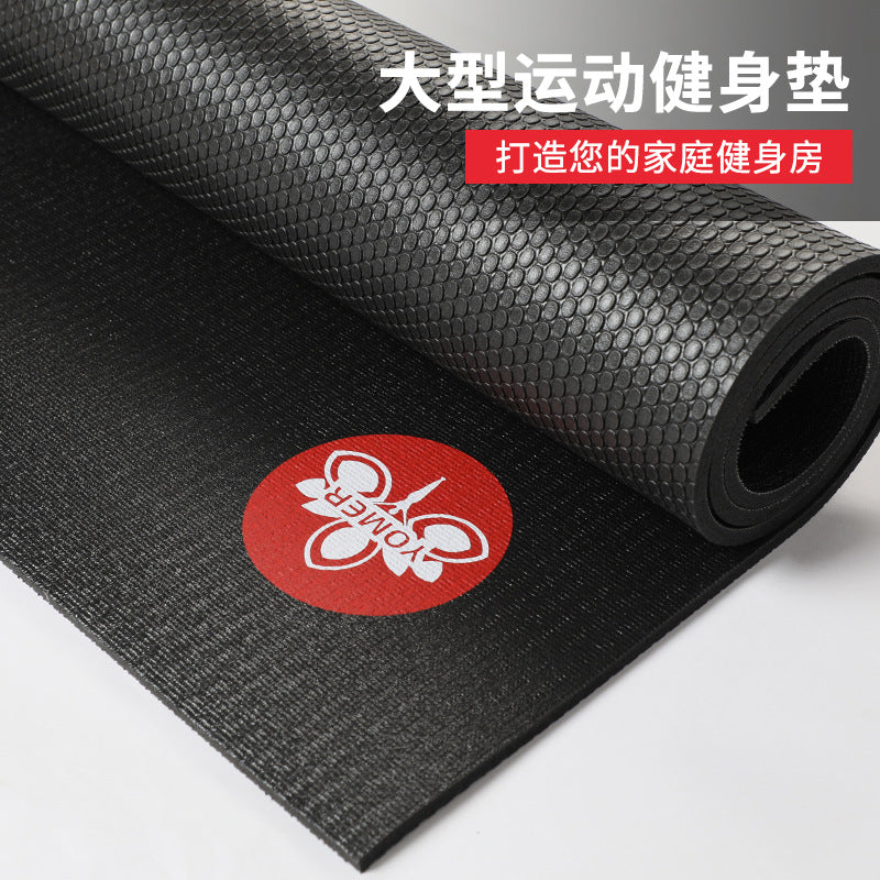 Extra-large pvc yoga mat for men - high-density, thickened, shock-absorbing, noise-reducing, non-slip gym mat for exercise equipment