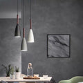 Nordic restaurant chandelier three-head four-head modern casual dining room bar creative tea room long plate round plate iron chandelier