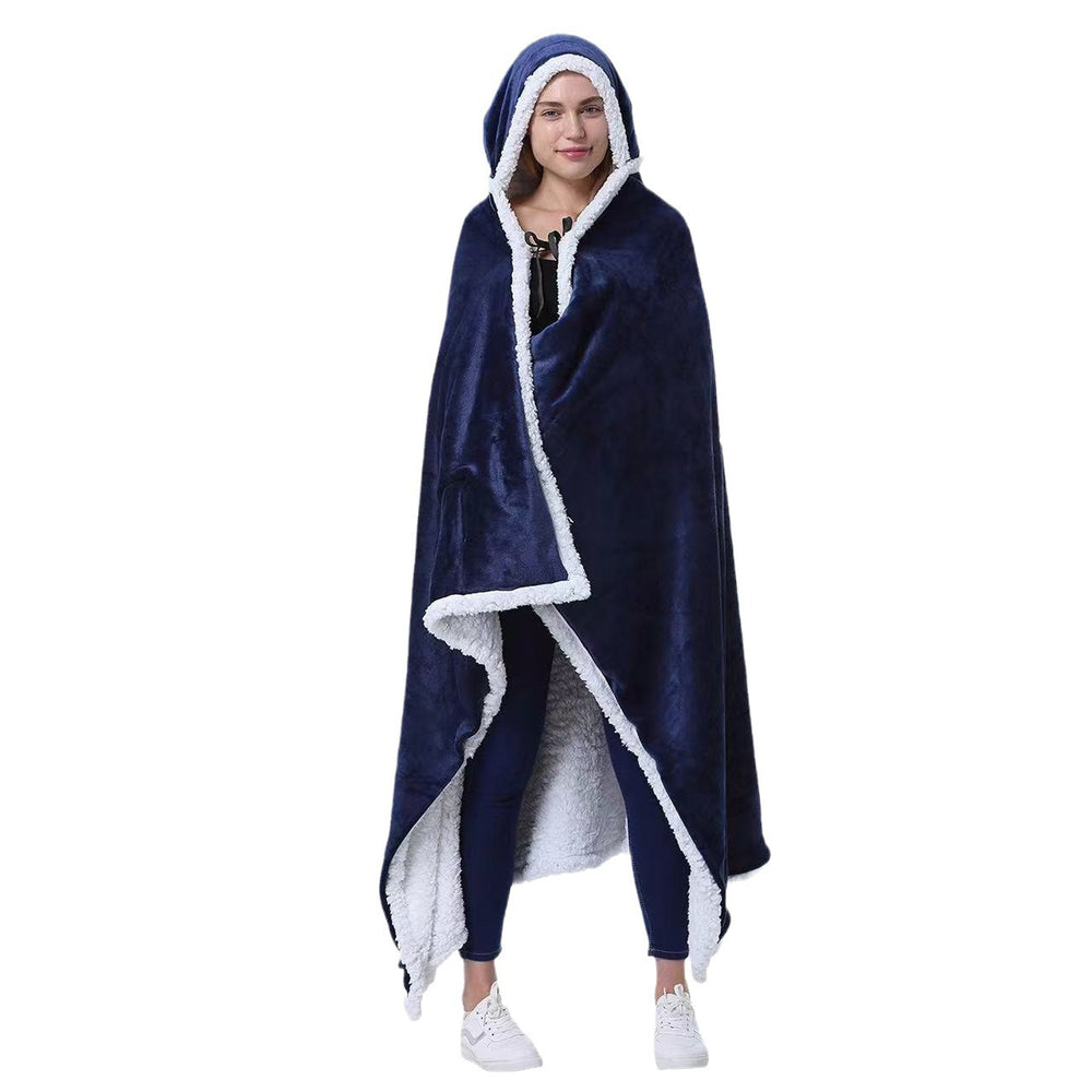 Lazy pullover pajamas, heattech clothing, cashmere tv blanket, hugging hoodie, cold-proof heattech nightgown, cloak, cloak