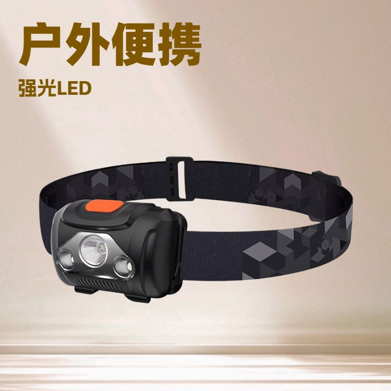 Foreign Trade AAA Headlight No. 7 Battery Outdoor Red and White Light Travel Portable Strong Light Mini Night Fishing Camping Mountaineering Lighting