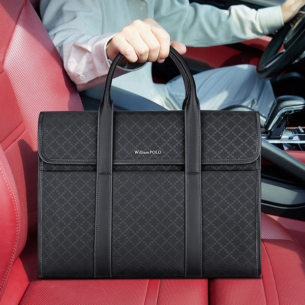 Emperor Paul Briefcase Men's Premium Business Light Luxury Handbag Men's Large Capacity Computer Bag File Bag