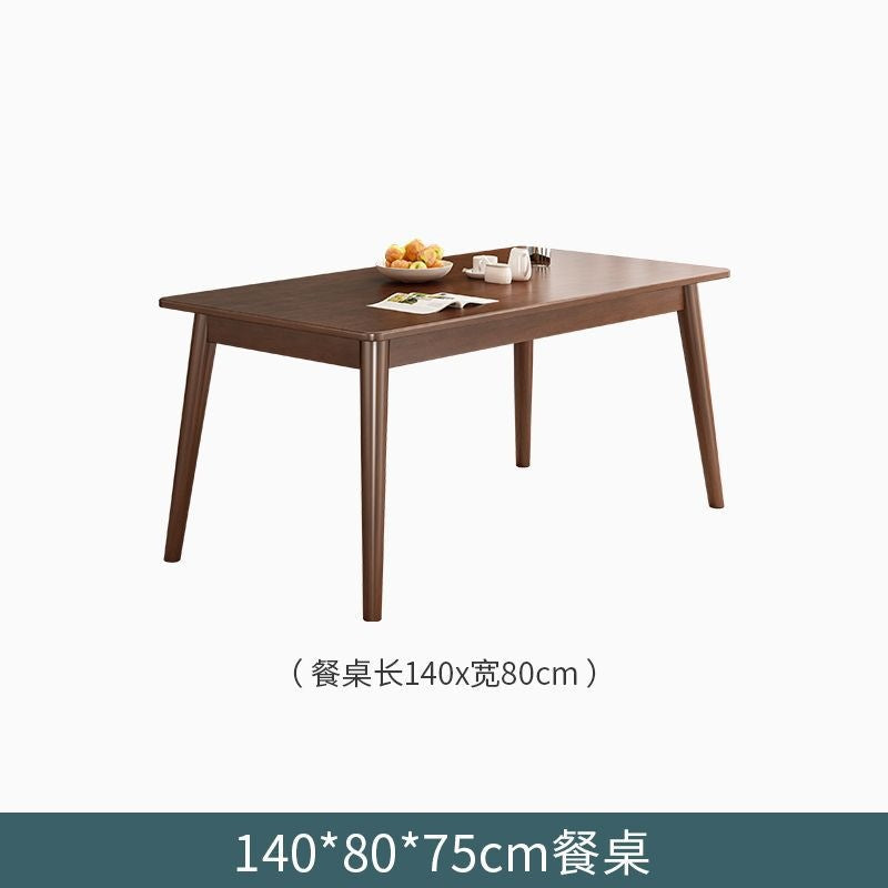 Minimalist home square solid wood dining table walnut color table dining table and chair set solid wood dining table and chairs