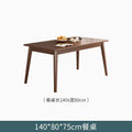 Minimalist home square solid wood dining table walnut color table dining table and chair set solid wood dining table and chairs