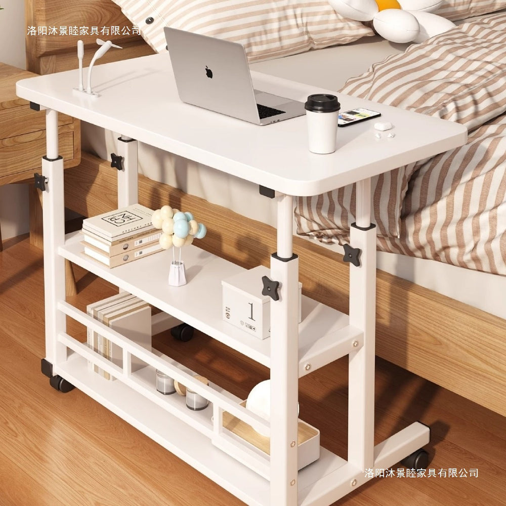Bedside table with wheels casual small table bedroom for home student desk simple adjustable dormitory lazy computer desk