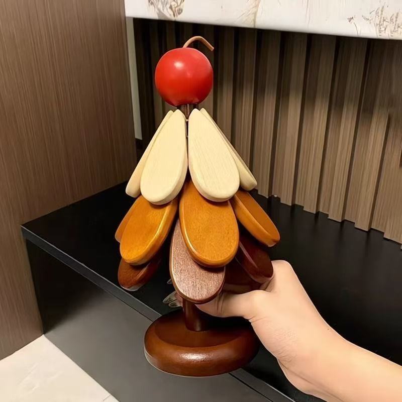 A tree classy high temperature resistant for home creative ornaments classy tea cup pot holder christmas tree insulation pad oven mitts desktop