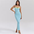 European and american style women's clothing  summer new collection midi dress lace trim bandeau slip dress sexy dress for women