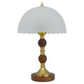 Retro bedroom bedside lamp casual european cream medieval small table lamp warm study decoration solid wood glass table lamp
