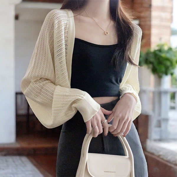 2025 summer design women's sunscreen clothes lazy wind bat sleeve cardigan women's top loose thin coat wholesale
