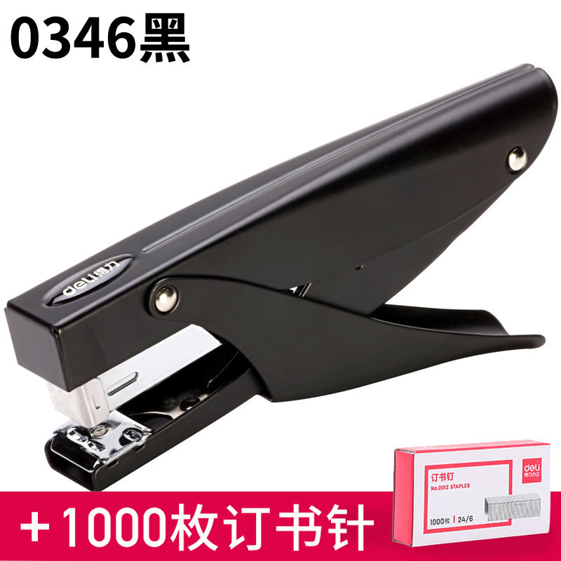 Deli hand-held takeaway packing snack bag hand-held labor-saving stapler No. 12 order hand-held stapler wholesale
