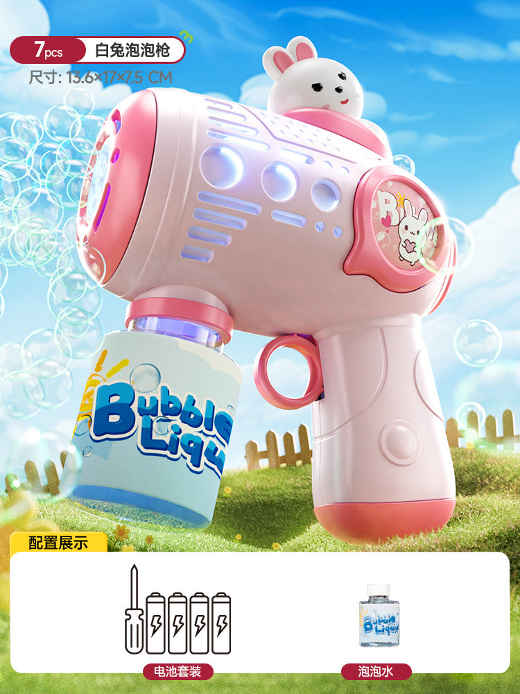 New bubble blower for boys and girls - little yellow duck automatic electric handheld bubble gun toy with bubble solution for outdoor use