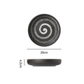 Japanese retro creative restaurant hotel rimmed ceramic western dinner plate deep plate steak plate classic stylish serving plate