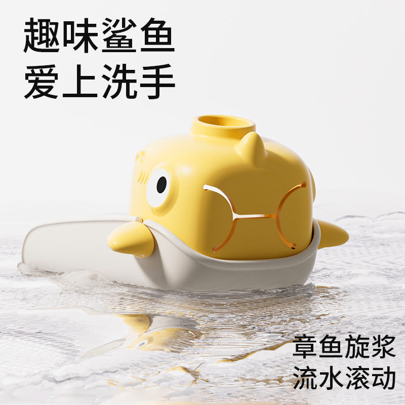 Shield dad kids faucet extender baby hand wash cartoon silicone long extension splash-proof handy gadget nozzle