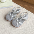 Girls' sandals: new summer collection - woven, hollow-out design, soft sole, first walker shoes, stylish korean princess sandals