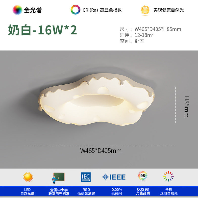 Cream Wind Creative Cloud Bedroom Ceiling Light Simple Modern Full Spectrum Eye Protection Room Lighting 2025 New