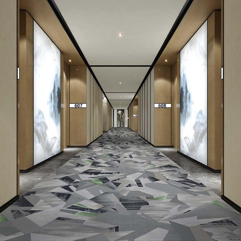 Hotel corridor aisle carpet new chinoiserie nylon printing 800g thickeneded flame retardant b1 pass-through floor stain-resistant aisle carpet