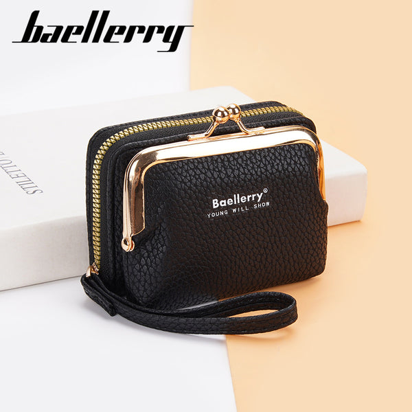 Baellerry new women's short wallet Korean version lychee pattern zipper organ card bag mini bag women's wholesale