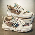 Men's winter 2025 sneakers: new thick-soled, youth-height-increasing, breathable, versatile casual canvas dad shoes - trendy style
