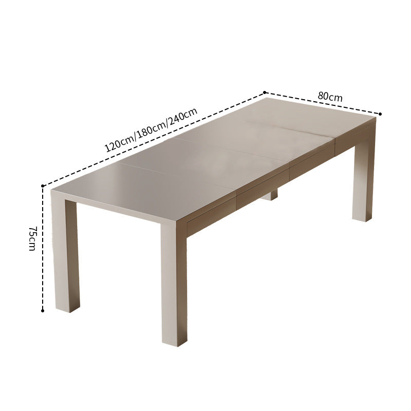 Cream style simple dining table for homewhite manufacturer personalized wholesale small apartment dining table stretchable table