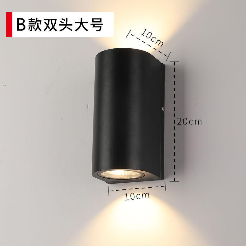 Led wall lamp hotel courtyard balcony waterproof stair aisle outdoor wall washer up and down light wall illumination light