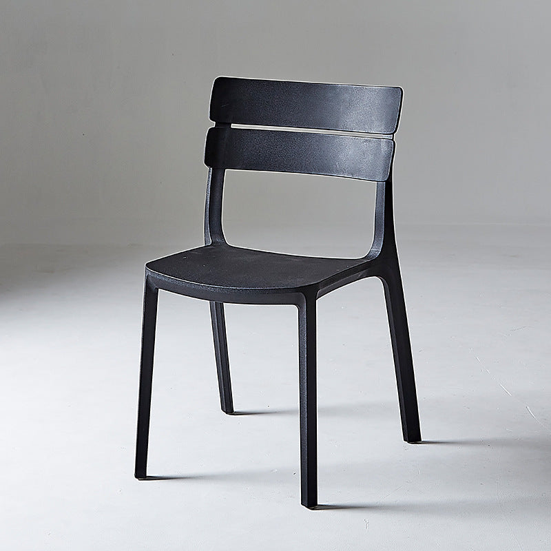 Scandinaviancasual plastic dining chair metal back chair thickened stackable for home restaurant restaurant milk tea shop chair