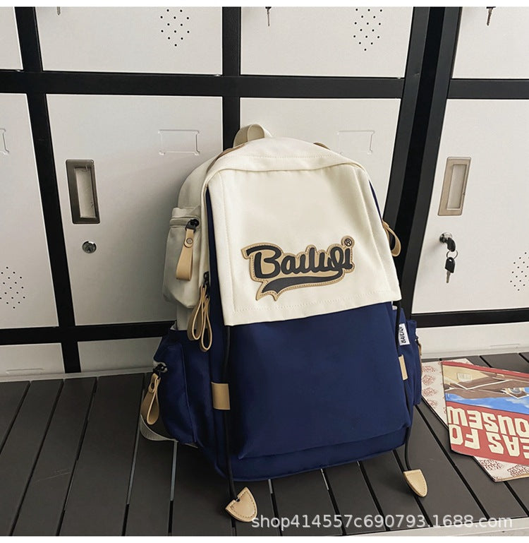 Women's backpack 2024 new casual college student backpack high school junior high school student men's schoolbag large capacity travel bag