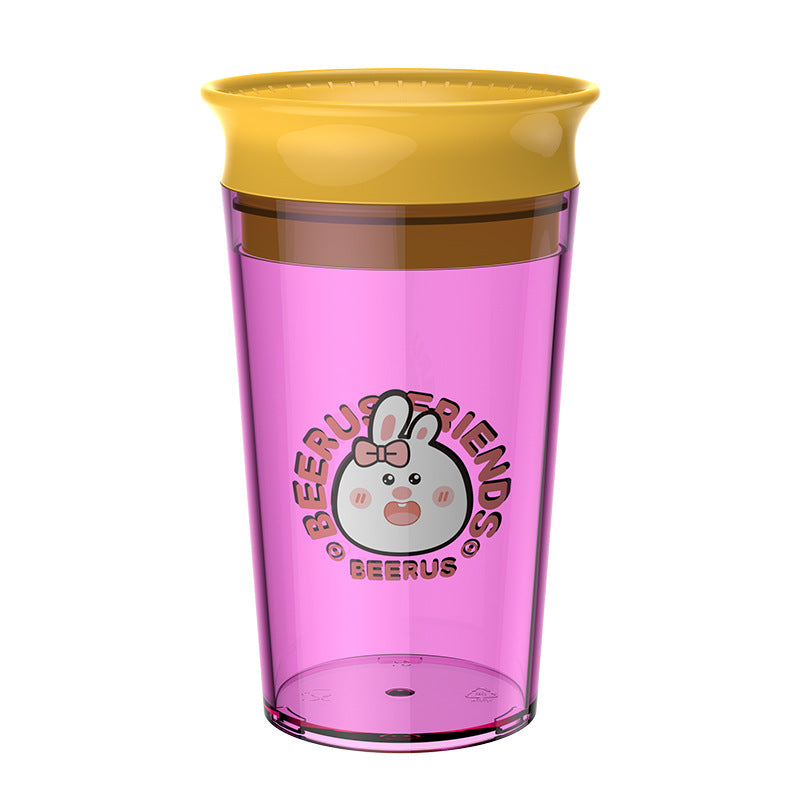 English boxed children's water cup infant sucking cup baby sucking open cup anti-drip baby learning cup