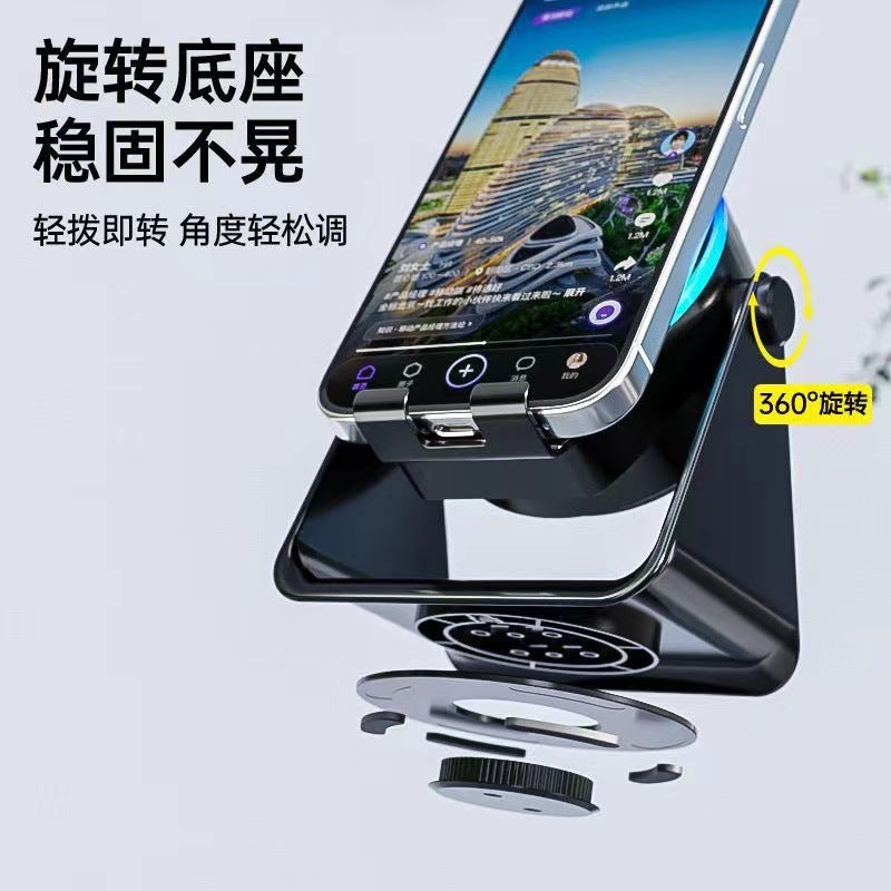 new arrival multifunctional wireless sensor speaker rotating phone holder bluetooth speaker - direct from the source