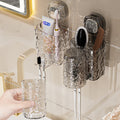 Suction cup toothbrush rack mouthwash cup punch-free wall-mounted bathroom wall-mounted toothbrush cup toothbrush holder storage box