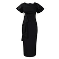 D3310 new arrival: cross-border  fashionable & elegant ruffle solid color bodycon african dress