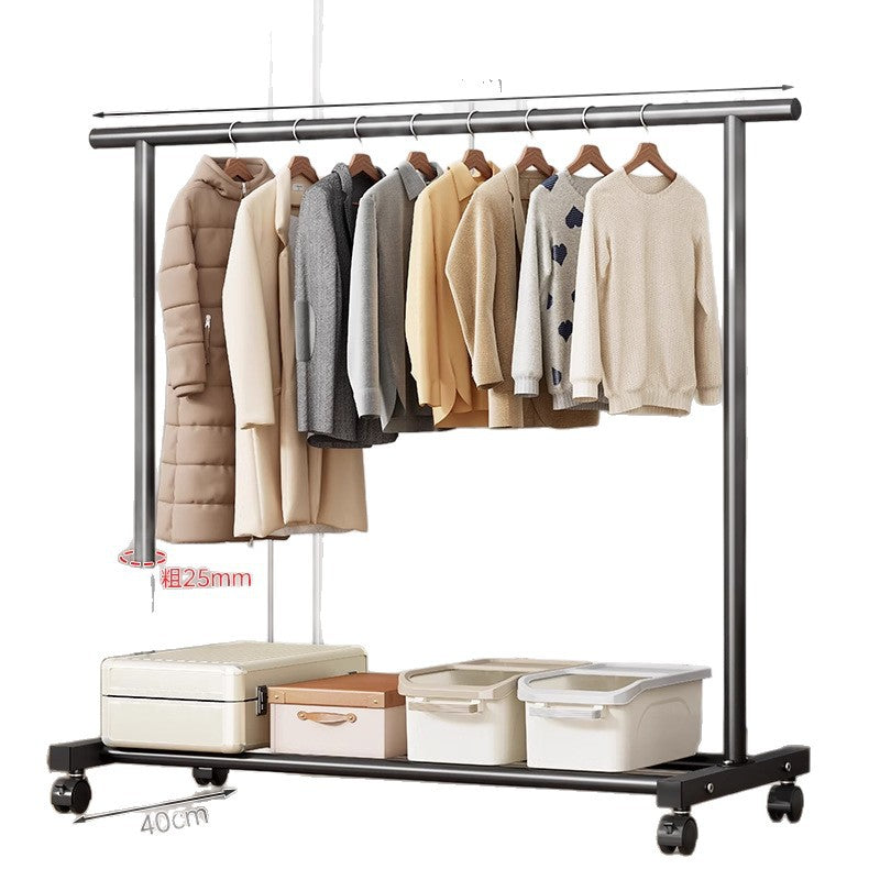 Simple coat rack, movable clothes drying rack, floor-standing indoor room, multi-functional clothes rack, accessible luxuryfor home bedroom
