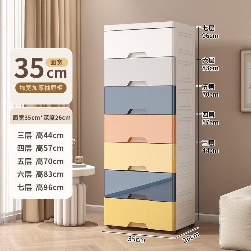 Drawer type underwear, underwear, socks storage box, bedroom clothing multi-layer organizing cabinet against the wall, bedside plastic storage cabinet