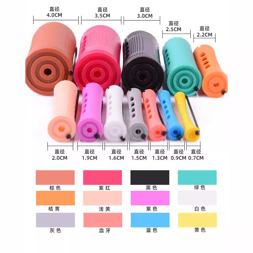 Cross-border hair root fluffy long covered curling iron plastic American perm bar rubber rubber band bangs curling bar artifact