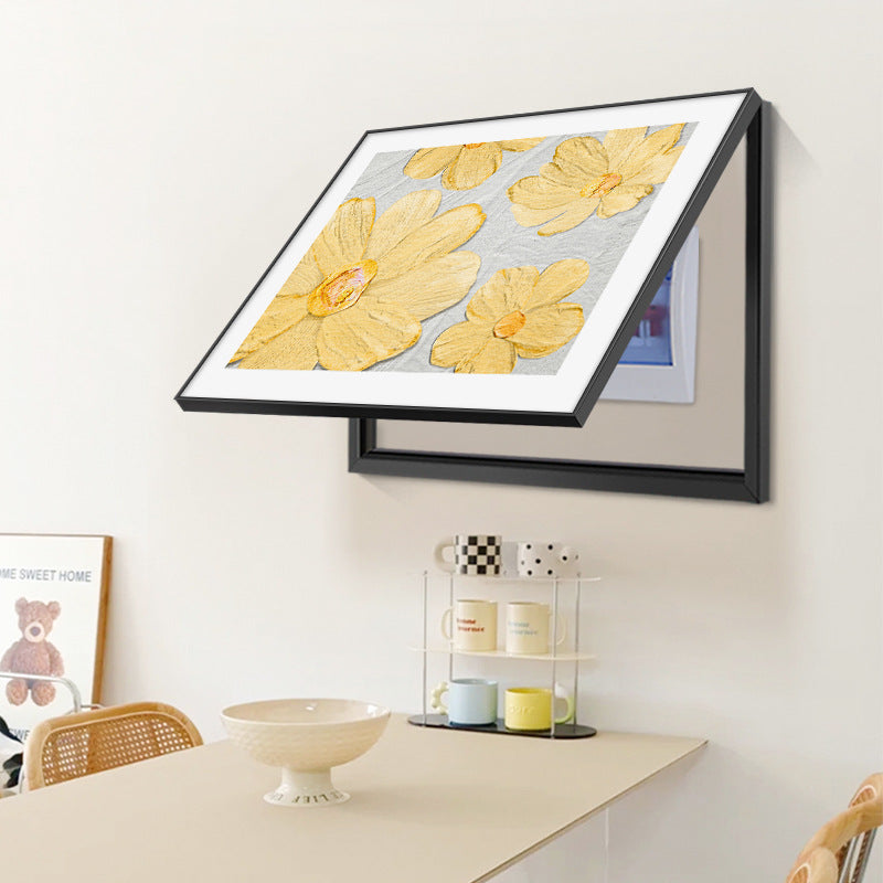 Cream wind flower meter box decorative painting non-punching distribution box hanging painting creative blocking switch box mural